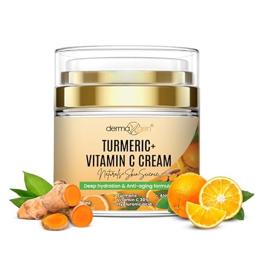 Turmeric + 30% Vitamin C Glow Boosting Moisturizing & Skin Repairing Cream, Hydrating with Organic Ingredients Anti-Aging Facial Cream Normal, Dry, & Oily Skin - 1.7 FL OZ.