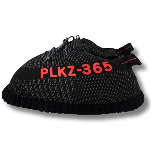 Sneaker Slippers, Black Reflective & Red, One Size Fits Most, Indoor/Outdoor Use3