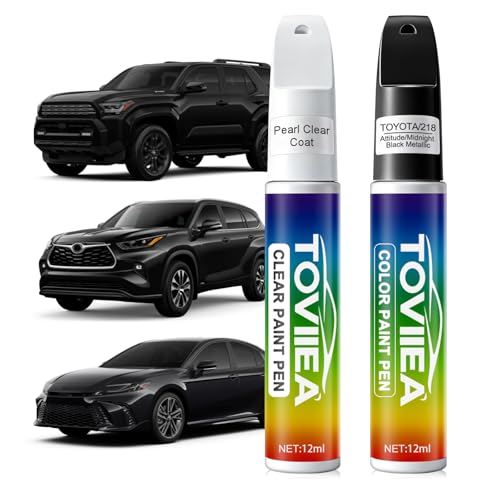 Image of Attitude /Midnight Black Metallic(218) Touch Up Paint for TOYOTA | 2-In-1 Car Scratch Remover Pen, Car Paint Scratch Repair Kit for Scratches, Chips & Nicks,2-PCS SET