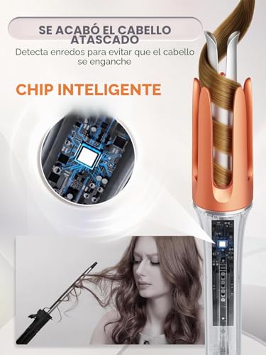 Miniatura 6 de Sheglam Rizador Automático De 25mm Con Revestimiento De Cerámica, 3 Niveles De Temperatura 170-210 C , Calentamiento Rápido Enrollador De Rizos Giratorio Automático Para Rizos