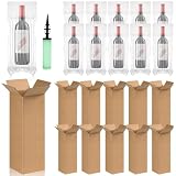 10 juegos de cajas de envío de vino, bomba reutilizable para