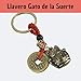 Imagen de Llavero Gato Japonés de la Suerte color Bronce