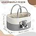 FoldTier Elephant Diaper Caddy Organizer Elephant Cart Storage for Nursery with Handle Baby Shower Basket Gift Baby Bath Caddy for Diapers Wipes Basket for Nursery(Large)