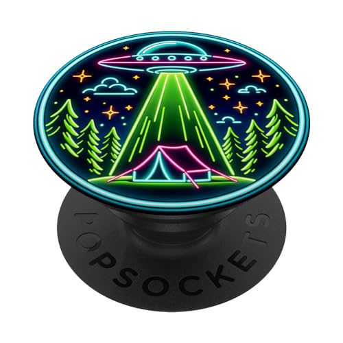 Cool Camping Stuff & Gear Alien Abduction for UFO Hunters PopSockets Standard PopGrip