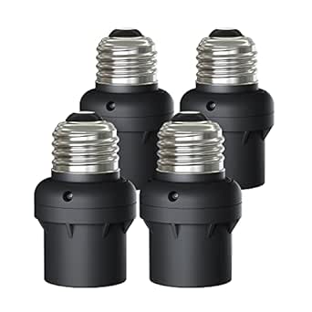 DEWENWILS Dusk to Dawn Light Bulb Sockets, E26 Light Sensor Socket ...