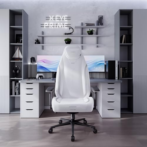 X-Eye Prime Sedia Gaming Ergonomica in Tessuto con Seduta Raffreddante, Poggiatesta Magnetico Memory, Supporto Lombare Regolabile ProSpine, Braccioli 4D e Base in Metallo Ghosted White - Sedia gaming - Immagine 11