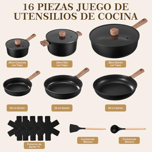 La Mejor Recopilación de Juegos de sartenes y ollas - los más vendidos. 14 Imagen adicional