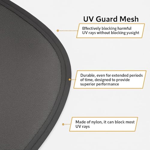 Image of AutokraftZ 𝗨𝗻𝗶𝘃𝗲𝗿𝘀𝗮𝗹 Car Window Sun Shade Protector for Heat Reduction 𝗣𝗔𝗖𝗞 𝗼𝗳 𝟮 with Suction Cup Easy to Use | Car Glass Cover for Sunlight | Shield & Blinds with 𝗘𝘅𝘁𝗿𝗮 𝗗𝗮𝗿𝗸