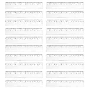 Lineal 15cm, 20 Stück Transparente Lineale Für Grundschule, Büro Und Zuhause, Lineal Set Für Präzises Messen, Zeichnen Und Basteln, 15 Cm Flexible Kunststofflineale