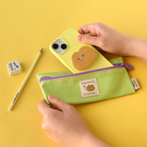 Image of Monolike Unmatched friends Pen Case, Green - Pencil Pouch, Portable Pencil Bag, Pencil Case, Office Pouch case