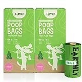 Earthly Dog Poop Bags That Plant Trees, Leak-Proof, Extra Thick Dog Waste Bag, Bio-Based, Lavender-S