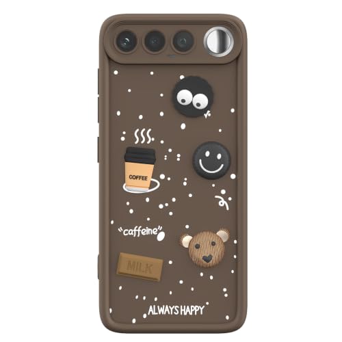 Image of Outlouders Back Cover for Realme 16 5G | 3D Cartoon Bear Cute Fun Silicone Full Body Protection Bumper Case (Brown)