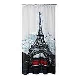 Haus und Deko Voile Vorhang 140 x 245 cm Kräuselband Digitaldruck Paris City halbtransparent lichtdurchlässig Gardine Dekoschal Wohnzimmer Schlafzimmer Fensterschal