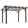 Cedar Wood Pergola, Wind Secure, Strong, Quality Made, Rot Resistant, Concrete Anchors, Spacious for Outdoor Patio, Deck