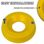 VaygWay Trailer Tongue Jack Wheel Dock – Heavy Duty Yellow Wheel Stopper – Dock Chock Yellow High Visibility – Yellow… - Image 3