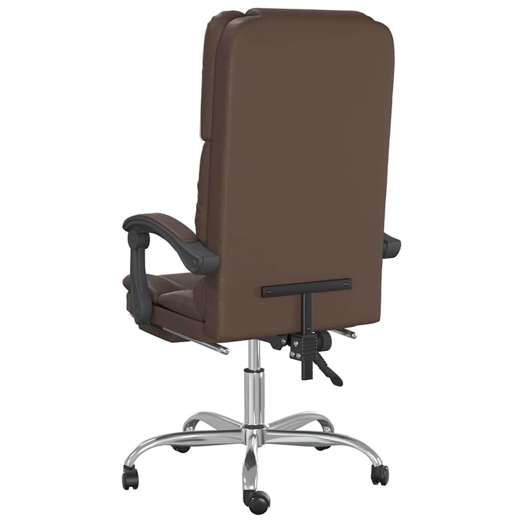 Sedia da ufficio con funzione massaggiante, in ecopelle, regolabile in altezza, girevole, con ruote e braccioli, ergonomica, per casa, PC, gaming e scrivania