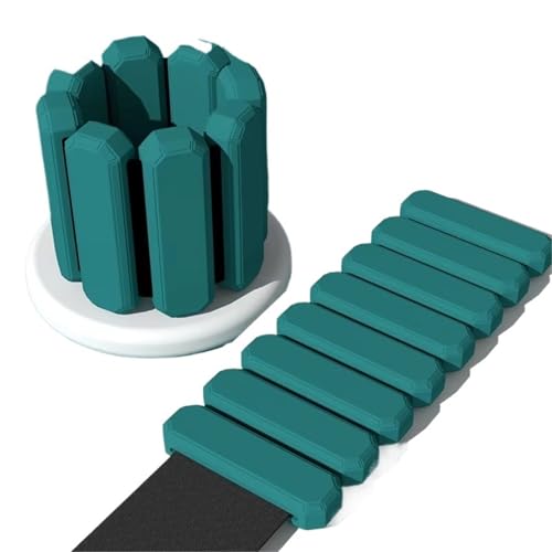 Pesas Para Tobillos Pulsera de pesas for muñeca de 450/900 g, ajustable, for tobillo y muñeca, ideal for fitness, running, yoga y entrenamiento en gimnasio.(Green,225gx2)