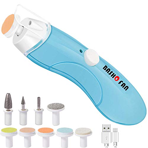 Electric Nail File - Quiet and Safe Baby Nail File - 9 in 1 Nail Drill - continuously Variable USB Charging,Art Polisher Sets Glazing Fast Manicure Pedicure Best Gift