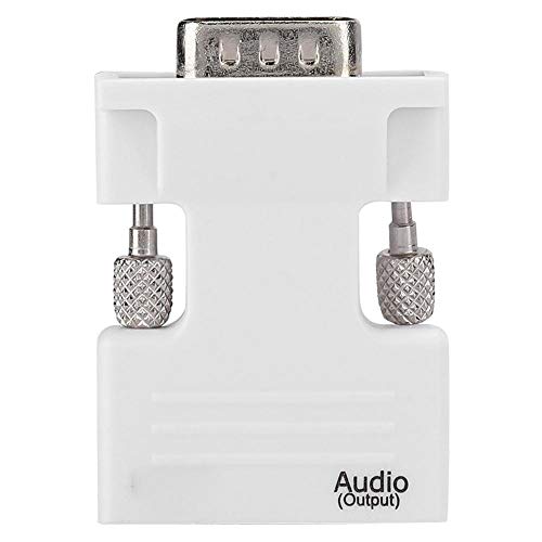 VBESTLIFE Adaptador HDMI a VGA 1080P Convertidor de Audio y Video HDMI a VGA La Entrada de señal HDMI se Convierte en Salida de Audio VGA + para computadoras portátiles o tabletas con(White)