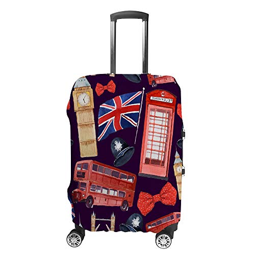 Housse de voyage anti-rayures valise rouge à carreaux : housse protection bagage souple