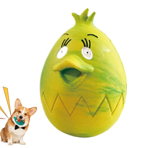 GkgWuxf Quietschendes Osterei-Hundespielzeug, Gummi-Ei-Hundespielzeug | Interaktives Hunde-Ei-Spielzeug aus Gummi,Buntes Huhn-Form-Ostern-Haustier-Ei-Spielzeug, für kleine Hunde oder große Hunde