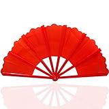 zauber illusionen Material: Kunststoff JWGD Gebrochen und restauriert Fan Zaubertricks Bühne Close-Up Illusionen Kinder Lustige Fan Spielzeug Zauber Prop Zubehör Mentalism Comedy Spielzeug (Farbe : Rot)