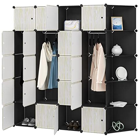 WOLTU XXXL Kleiderschrank Garderobenschrank Steckregalsystem Bücherregal Schuhregal DIY Regal Cover