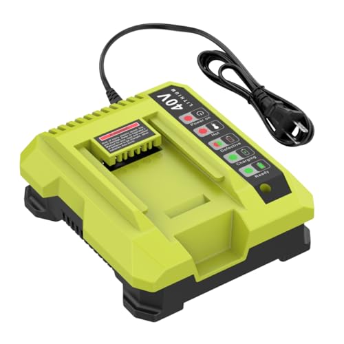 Powilling Replacement for Ryobi 40V Battery Charger, OP401 Fast Charger Compatible with Ryobi OP4040, OP4050, OP4050A, OP40601, OP4026, OP4015, OP403
