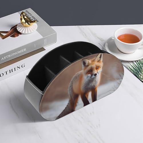 Boîte de rangement pour télécommande à 5 compartiments motif renard