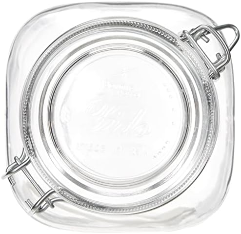 Bormioli 2 Litre Glass Storage Jar with Lid and Metal Clasp
