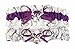 Camouflage Dark Purple Satin Wedding Bridal Garter Set - Deer Head Charm
