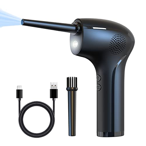 BEICHEN Electric Air Duster, Cordless Air Can Duster with Led Light, 45000 RPM and 35000 RPM Compressed Air Duster Spray Cleaner for Computer Keyboard Electronics Cleanig, 6000mAh, 10W Fast Charging