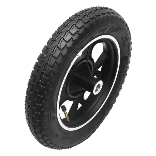 12 1/2 x 2 1/4 12.5 x 2.25 (62-203) Wheelchair Tire Wheel Assembly – 12 Inch Wheel Tire, 17mm Axle Hole – Replacement for Electric Scooter, Wheelchair, Transport Chair, Mobility Devices