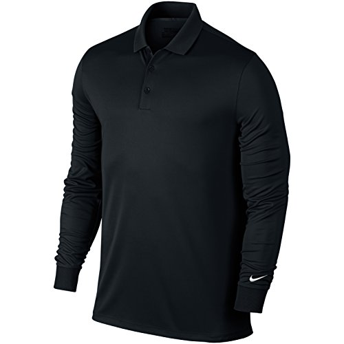 Nike Golf Closeout Men's Victory Longsleeve Polo- Assorted 725514 (Black, Large)