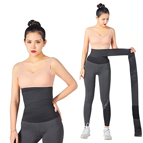 Waist Waist Trainer for Women,Keeping women's beautiful figure, Sweatband Waist Trainer, Waist Trimmer for Women, Adjustable Elastic, Invisible Flexible, Suitable for Stomach, Lower Belly Fat Black