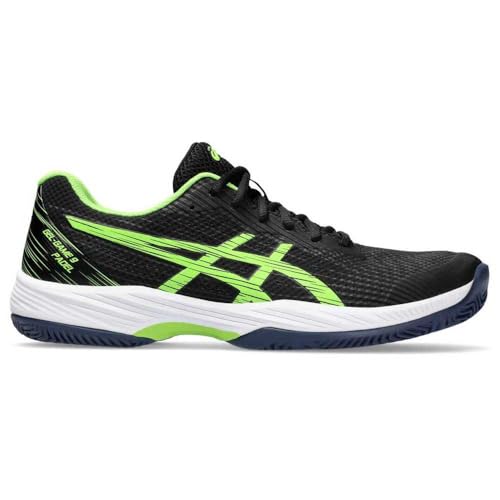 ASICS Herren Gel-Game 9 Padel Sneaker, Black/Electric Lime, 44.5 EU