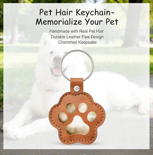 NYPRIC 5PCS Paw-Shaped Pet Hair Storage Keychain | Dog & Cat Fur Keepsake Keychain — view 2