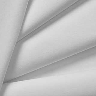 Discover Lifestyle & Fashion Fabrics White Blackout Thermal 3 Pass Curtain Lining Insulation Light Block Opaque Curtaining Fabric Material | 54" - 137 cm Wide | Sold Per Metre