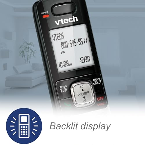 Image of VTech CS6719 DECT 6.0 Cordless Phone with Caller ID /Call Waiting, Silver /Black, 1 Handset (Pack of 4)
