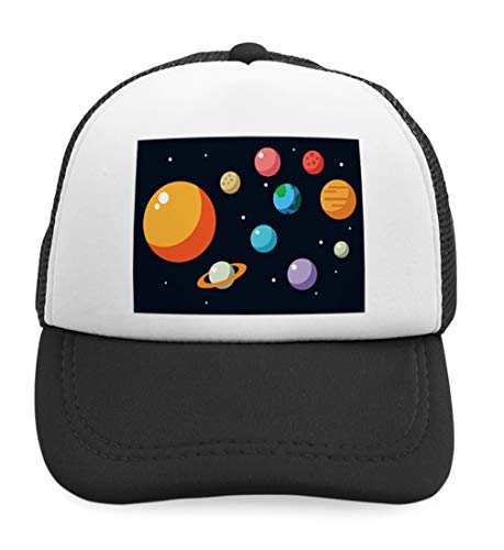 Custom Kids Trucker Hat Our Solar System Planets Funny Humor Boys Caps & Girls