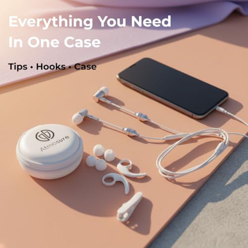 ATMOSURE Air Tube Headphones 3.5mm Jack with Microphone (White) by EMFProtector.com - Used condition - Image 8