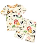 babee Reshinee Bamboo Viscose Toddler Pajamas Boys Girls Kids Baby Cool Short Summer Farm Pjs Set 2-3T Two Piece