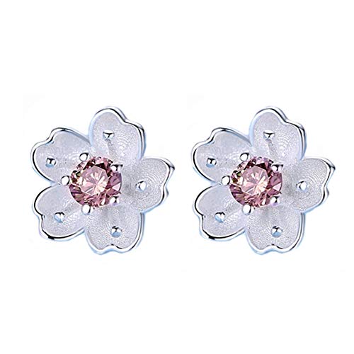 Argent sterling 925 boucles d'oreilles Sakura Helen de Lete luxe