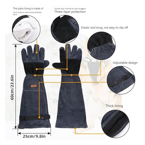 Guantes para manipulación de gatos multipropósito con protección de 60 cm 6