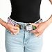 Hasbro Belt, Seatbelt Buckle Belt, Candy Land Game Logo Color Blocks Multi Color, Youth 22 to 32 Inches