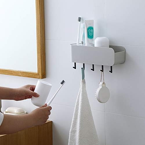 Toothbrush Holder Bathroom Accessories Set Large Space Free Punching Toothbrush Toothpaste Shelf Wash Cup Holder Storage Rack