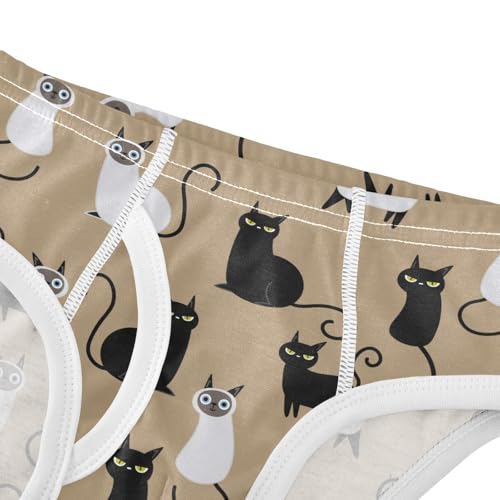 Boys' Underwear Cotton Little Boys Siamese Cat Briefs Soft Toddler Underwear 2T-8Y4
