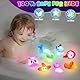 Jovicos Badespielzeug Baby, 8 Stück LED Tier Badewannenspielzeug Baby, Ohne Loch Wasserspielzeug Badewanne Spielzeug Kinder, Leuchtet Sensorik Spielzeug, Geschenke für Jungen und Mädchen