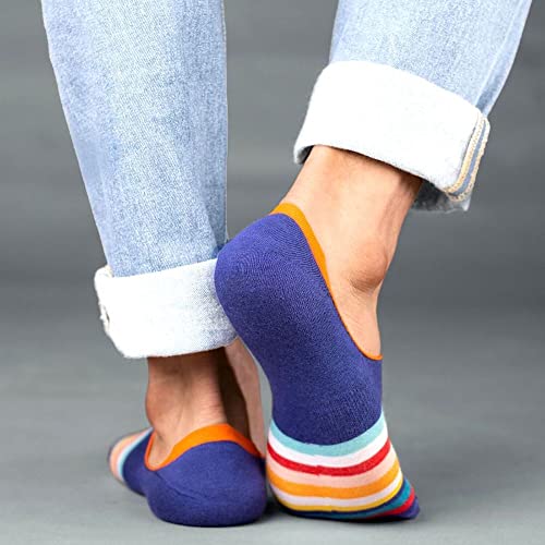 Image of SockSoho Premium Loafer Cotton Socks for MEN - (COLOR: Multicolor | Loafer Length | 7-12 UK Size)