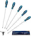 ROTATION Ensemble de tournevis Torx extra longue (5pc Jeu) S2 Acier, longueur des lames 12-inch T15-T30, plus Longue étoile tournevis, 5-Piece ensemble